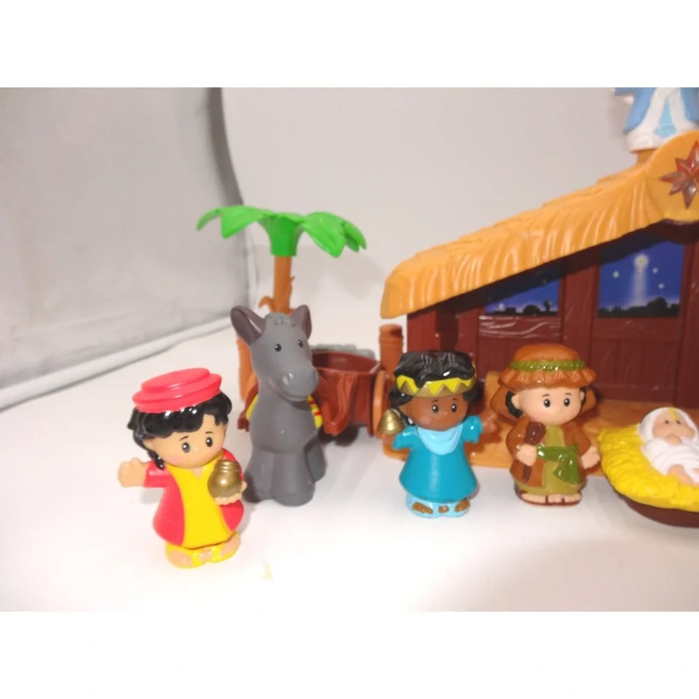 Fisher Price Nativity Set Little People Christmas Story Lights Sounds Works